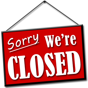 Closed sign
