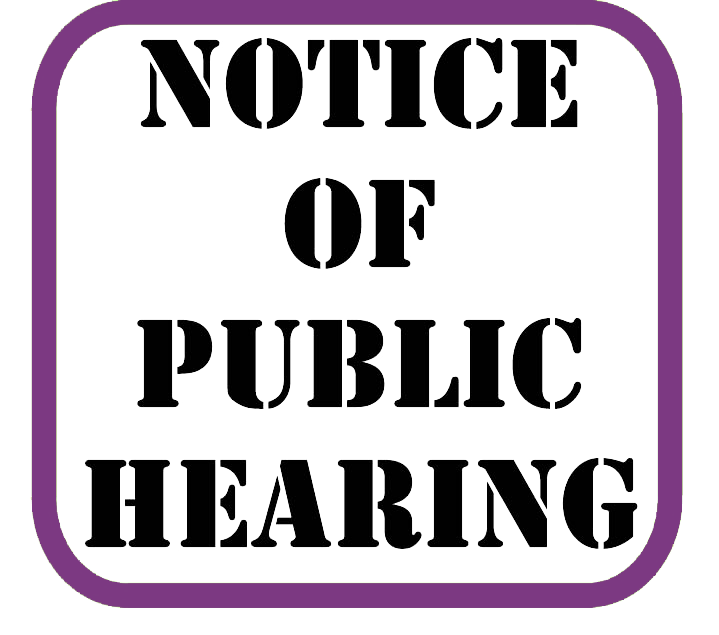 Notice of Public Hearing